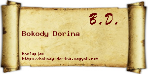 Bokody Dorina névjegykártya